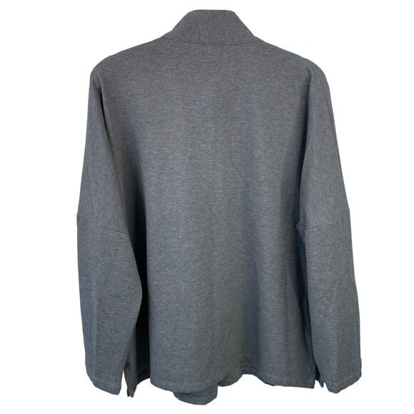 Peace Of Cloth Cape Jacket Size 1X Oversized Button Up Panticular New York Gray - Picture 2 of 9